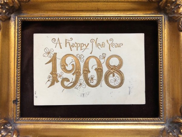 画像3: Postcard  新年祝い New Year  1908年 (3)