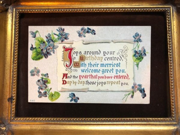 画像2: Postcard　スミレのお花　1910年 (2)