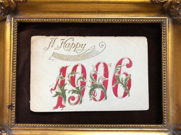 画像3: ▼SALE 500▼  Postcard New Year 新年祝い 1906 年 (3)