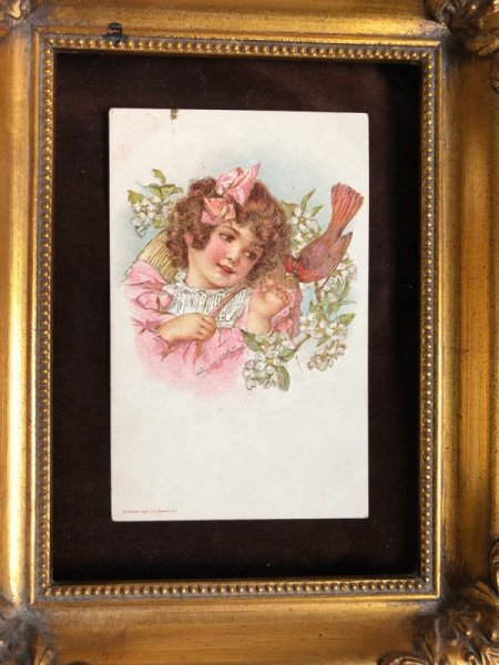 画像3: Postcard  小鳥と女の子 Maud Humphrey (3)