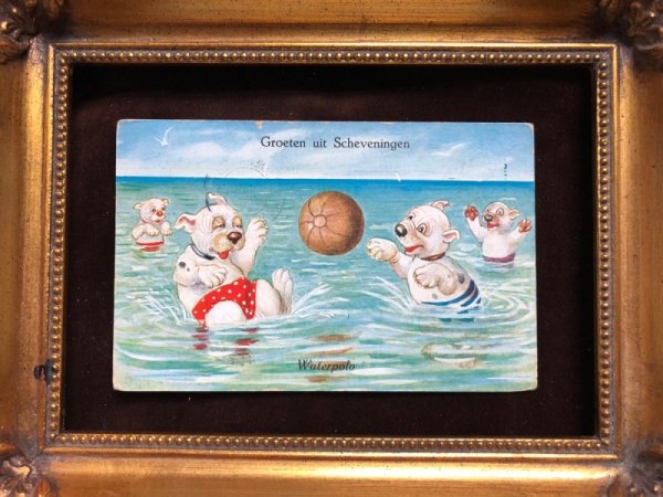 画像2: Postcard 海遊びをするボンゾ犬 G.E.Studdy (2)