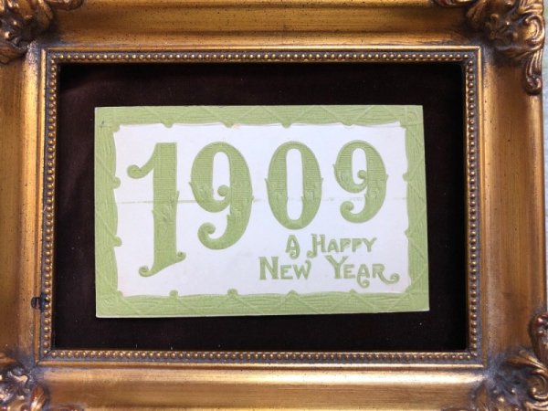 画像2: Postcard  新年祝い New Year  1909年 (2)