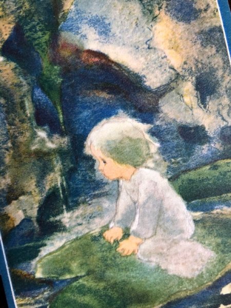 画像2: Postcard 蓮の葉の妖精 Mili Weber 未使用 (2)