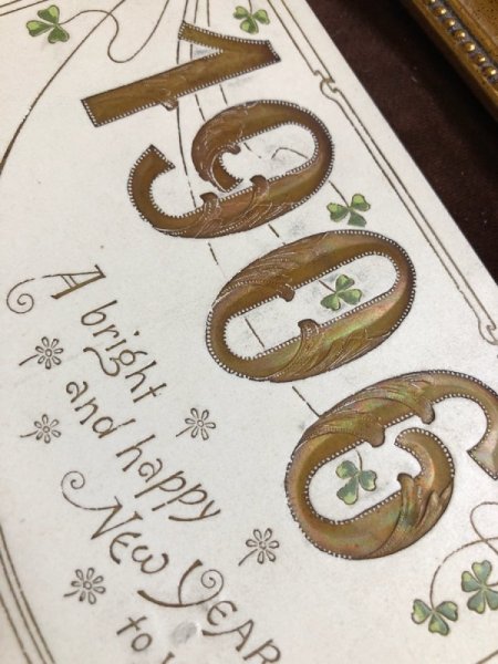 画像2: ▼SALE 500▼  Postcard New Year 新年祝い 1906 年 (2)
