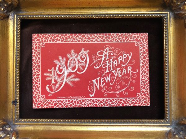 画像2: Postcard  新年祝い New Year  1909年 (2)