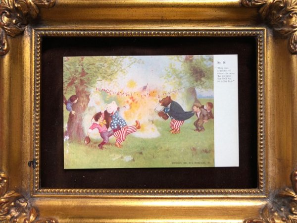 画像3: Postcard  花火でお祝いをするルーズベルトベア 未使用 (3)