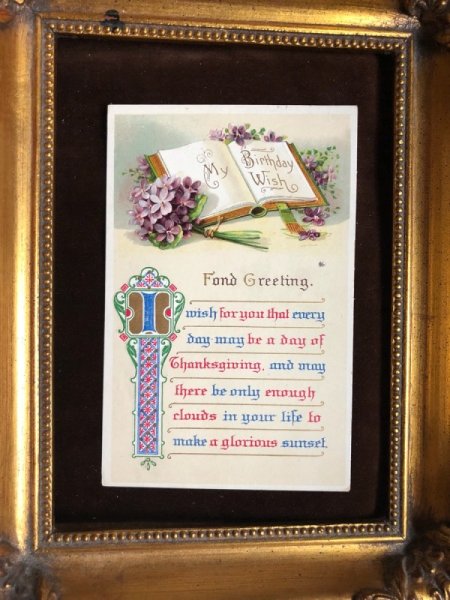 画像2: Postcard スミレのお花と本 (2)