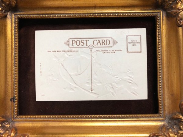 画像4: Postcard  イースター 女の子とウサギとヒヨコ Marie Flatscher 未使用 (4)