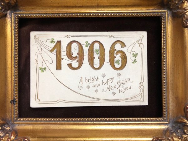 画像3: ▼SALE 500▼  Postcard New Year 新年祝い 1906 年 (3)