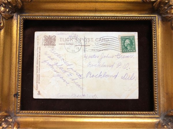 画像4: Postcard  イースター 笛を吹く子どもとお花を持つウサギさん 1913年 (4)