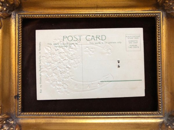 画像4: Postcard  新年祝い New Year  カレンダー 1908年 忘れな草のお花 (4)