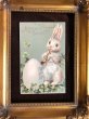 画像3: Postcard 　イースター　トランペットを吹くウサギさんと卵の音符　E.Clapsaddle (3)