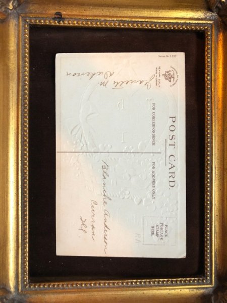 画像3: Postcard スミレのお花 ハート Elen Clapsaddle (3)