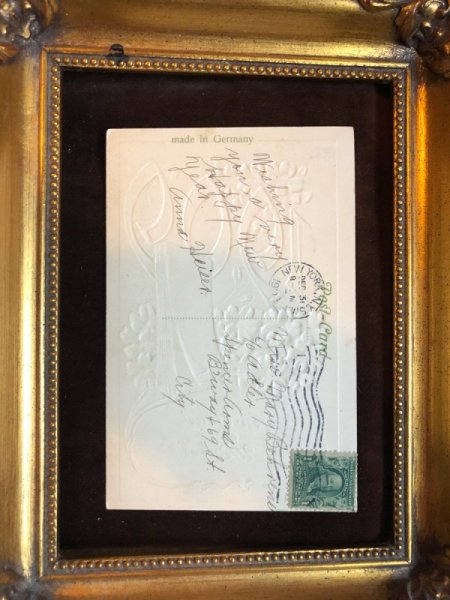 画像3: Postcard スミレのお花 カレンダー 1909年 (3)