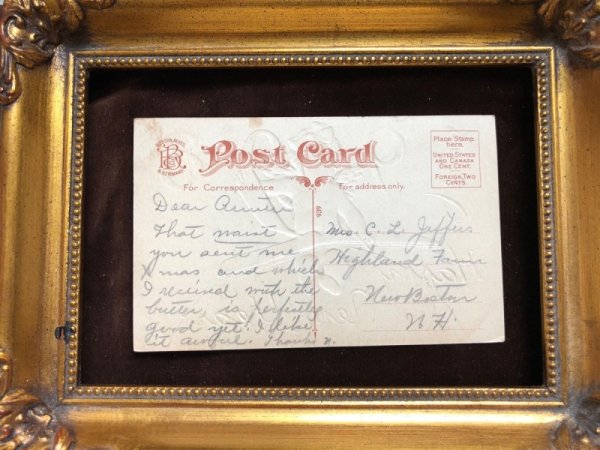 画像3: Postcard  新年祝い New Year  地球の上の天使 1908年 (3)