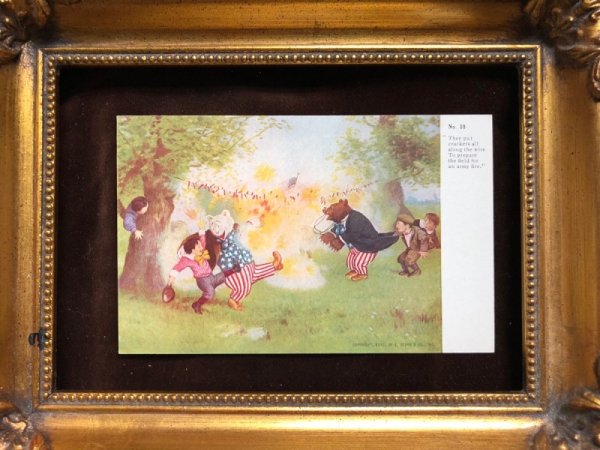 画像3: Postcard  花火でお祝いをするルーズベルトベア 未使用 (3)