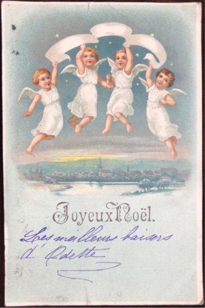画像2: Postcard  4人の天使たち 1903年 フランス (2)