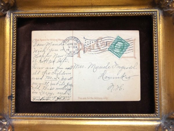 画像4: ▼SALE 500▼  Postcard New Year 新年祝い 1910年 カレンダー ポピーのお花 (4)