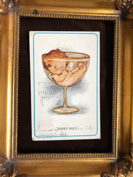 画像2: Postcard  グラスの中の天使 1911年 (2)