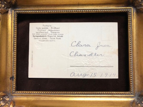 画像3: Postcard 女の子とマルチーズ犬 1914年 (3)