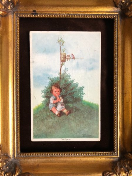 画像3: Postcard 　小鳥と子ども　Wally Fialkowska (3)