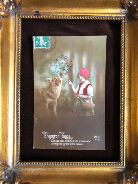 画像3: Postcard 童話 赤ずきんちゃんとオオカミ 1916年 (3)