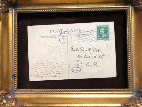 画像4: Postcard  イースター ニワトリとヒヨコを見つめるウサギ (4)