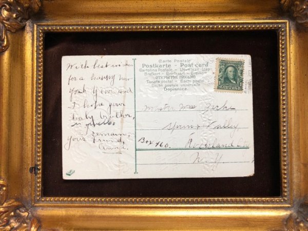 画像4: Postcard  新年祝い New Year  新年を告げる時計と天使 (4)