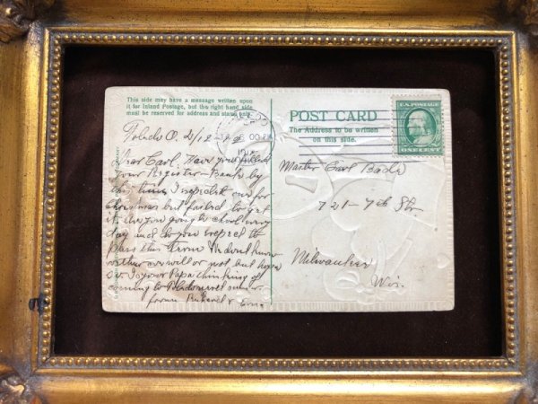 画像4: Postcard  バレンタイン ハートの鍵と天使 1910年 (4)