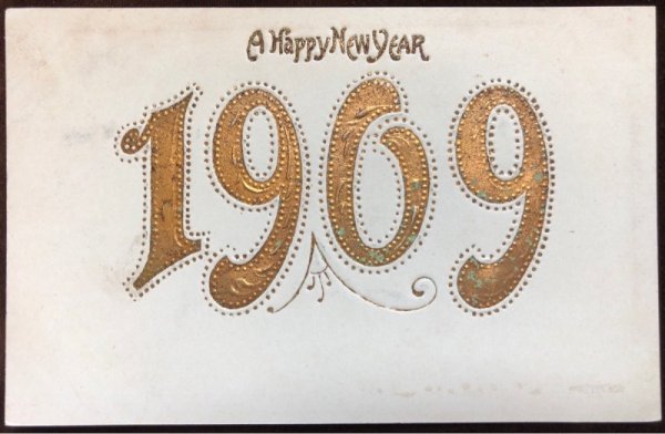 画像1: Postcard 　新年祝い　New Year  1909年　未使用 (1)
