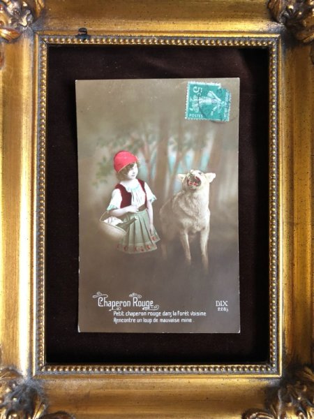 画像3: Postcard 童話 赤ずきんちゃんとオオカミ 1916年 (3)