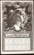 画像2: Postcard 　新年祝い　New Year 　1908年カレンダー　女性　写真 (2)