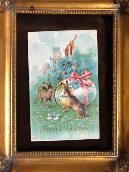 画像3: Postcard  イースター 大きな卵とウサギ  (3)