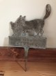 画像1: Vintage Garden/Plant Pick　アンティーク　猫のガーデンピック　KITTY CROSSING 　メタル製 (1)