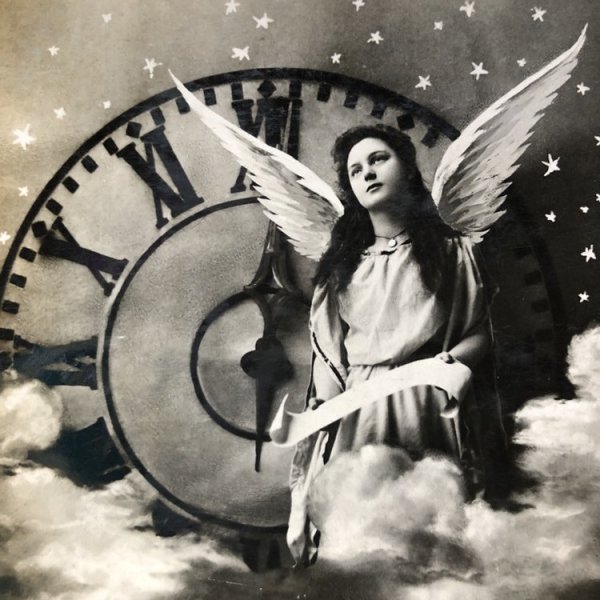 画像1: Postcard　新年を告げる天使　時計　1910年 (1)