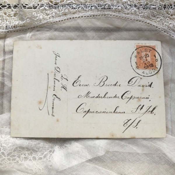 画像3: Postcard クリスマス 聖母子を祝福する可愛い天使たち 1912年 (3)