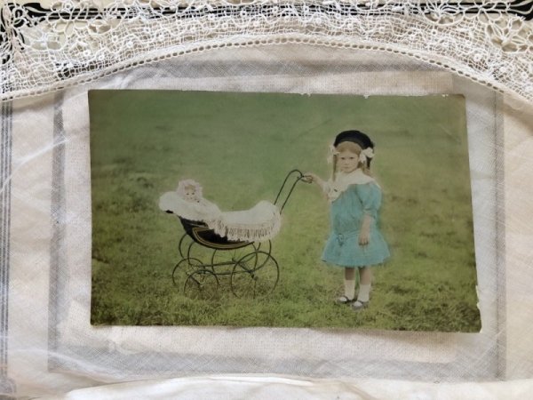 画像3: Postcard   お人形さんと女の子 乳母車 (3)