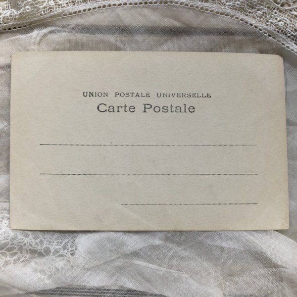 画像4: Postcard 猫を抱く女の子 未使用 (4)