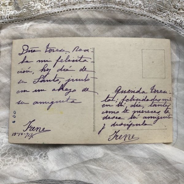 画像3: Postcard 天使にキスをする女の子 1912年 (3)