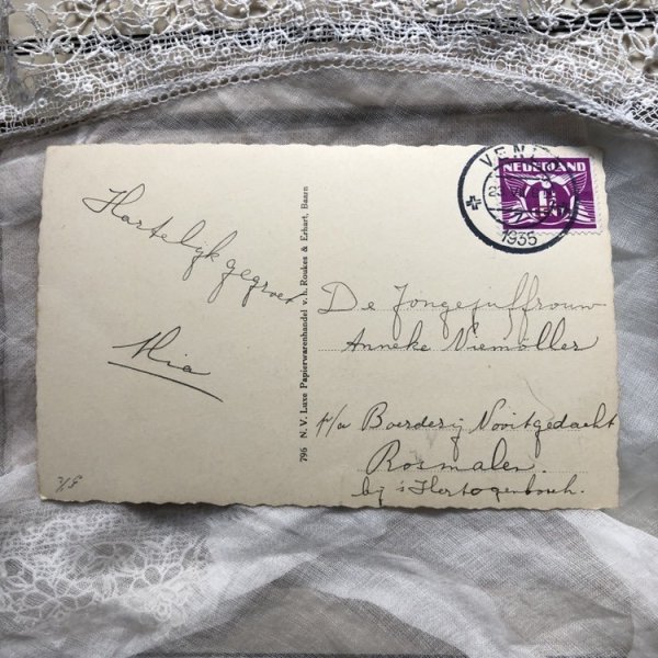 画像4: Postcard ウサギと女の子たち オランダ1935年 (4)