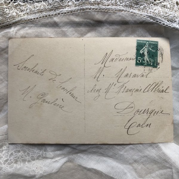 画像3: Postcard お花と女の子 フランス1911年 (3)