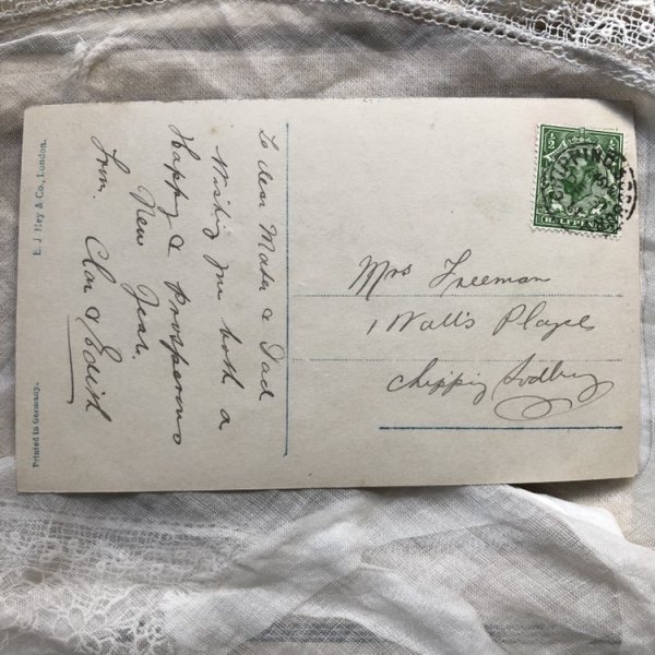 画像4: Postcard シャンパンと可愛い道化師さん 1911年 (4)