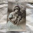 画像2: Postcard　お花と女の子　1915年 (2)