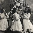 画像1: Postcard　マリア様と3人の女の子　燭台　フランス　未使用 (1)