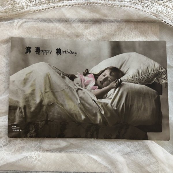 画像2: Postcard　ベッドで眠る女の子　Rita Martin (2)