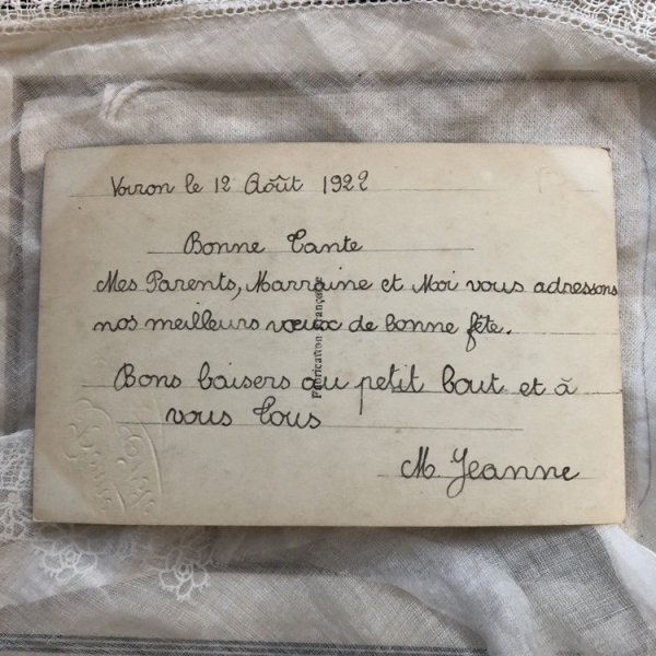 画像3: Postcard リボンの女の子 フランス 1922年 (3)