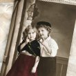 画像1: ▼SALE 500▼ Postcard　男の子と女の子　イギリス1914年 (1)