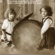 画像1: Postcard　大太鼓とシンバルンと子どもたち　イギリス1913年　楽器 (1)