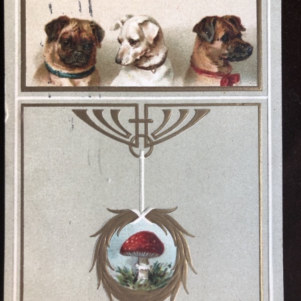 画像2: Postcard イースター 3匹の犬とキノコ   Helena Maguire (2)