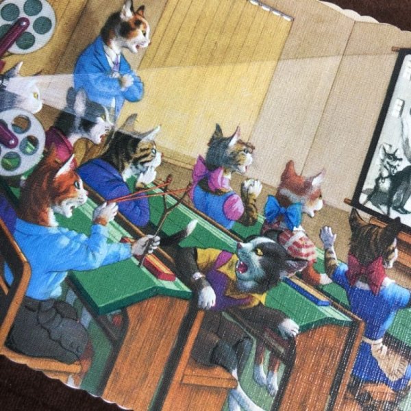 画像2: Postcard 猫の悪口 プロジェクター Mainzer cat 未使用 (2)